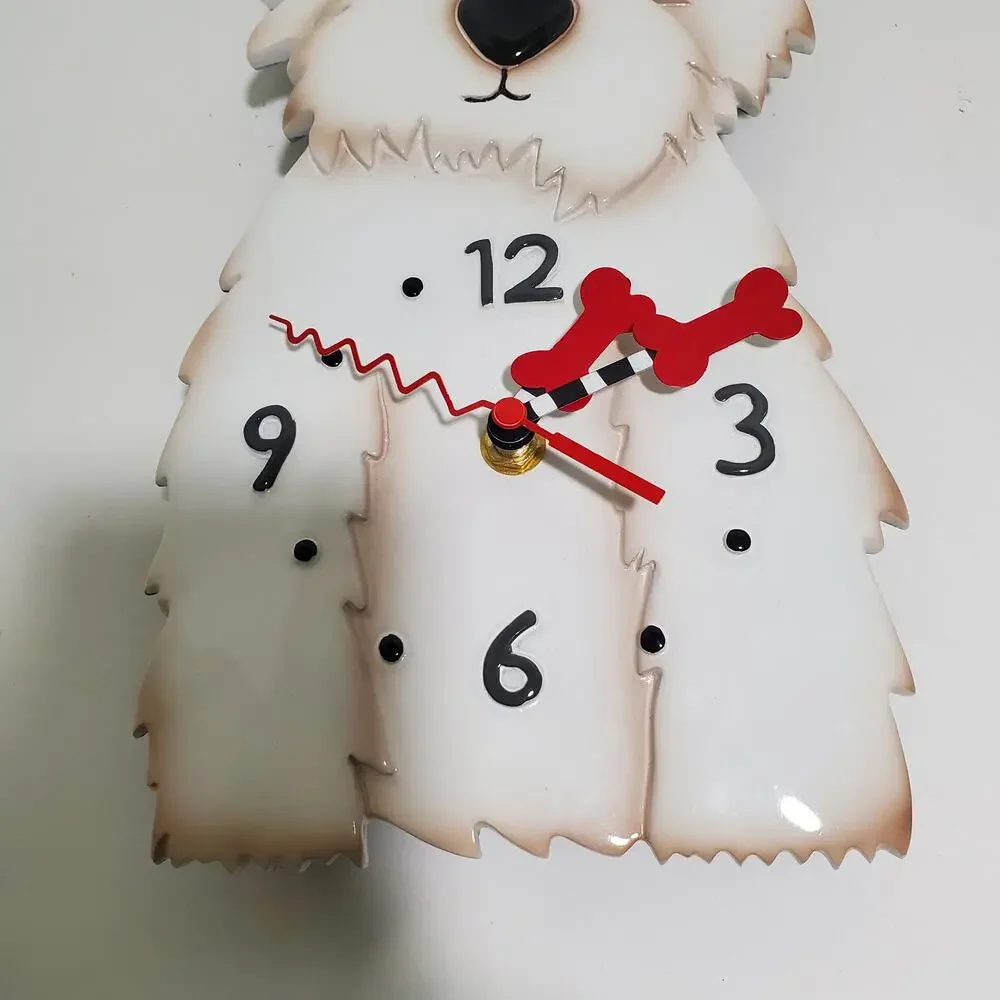 Westin the West Highland Terrier Dog Wall Clock Allen Designs Missing Pendulum